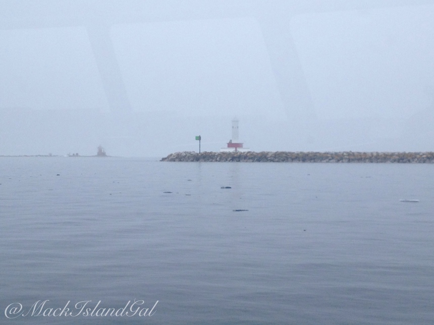 Lighthouses in the foggy distance